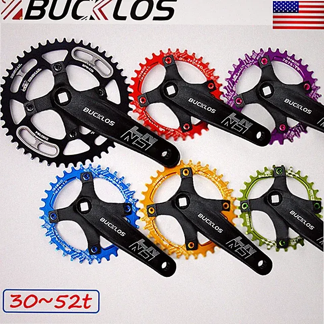 32-52T 104bcd 170mm Single Speed Crankset MTB Road Bike Crank set Chainring Bolt