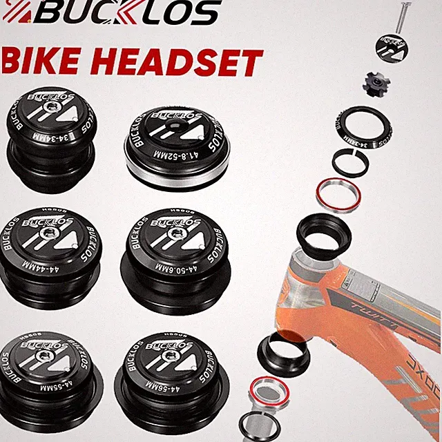 BUCKLOS HS505 34/44/44-55/44-56mm Bike Headset Sealed Bearing 1-1/8" Fork Stem