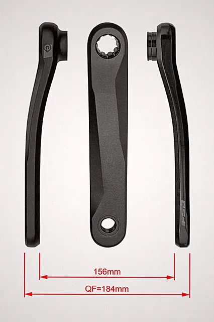 FSA, 165 mm, Cranks CK-/745/IS/GEN4, Unisex Adult, Black