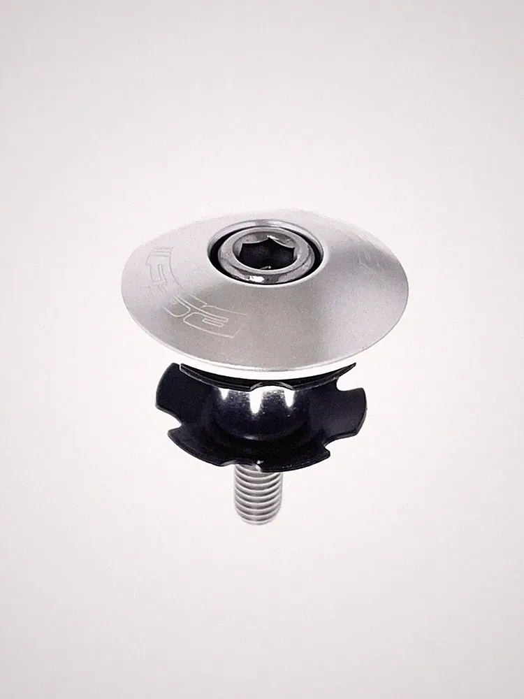 FSA Bicycle Headset Star Nut & Top Cap Set 1" TH-375-1 Silver