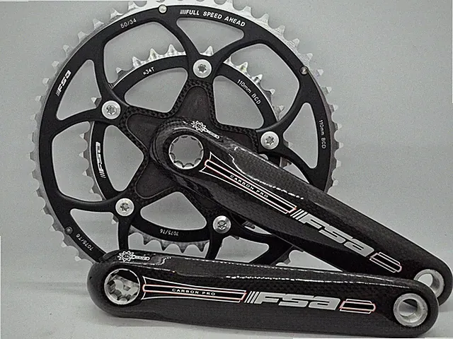 FSA Carbon Pro Compact Crankset 175mm ISIS 50/34 110BCD 9/10 Speed NEW