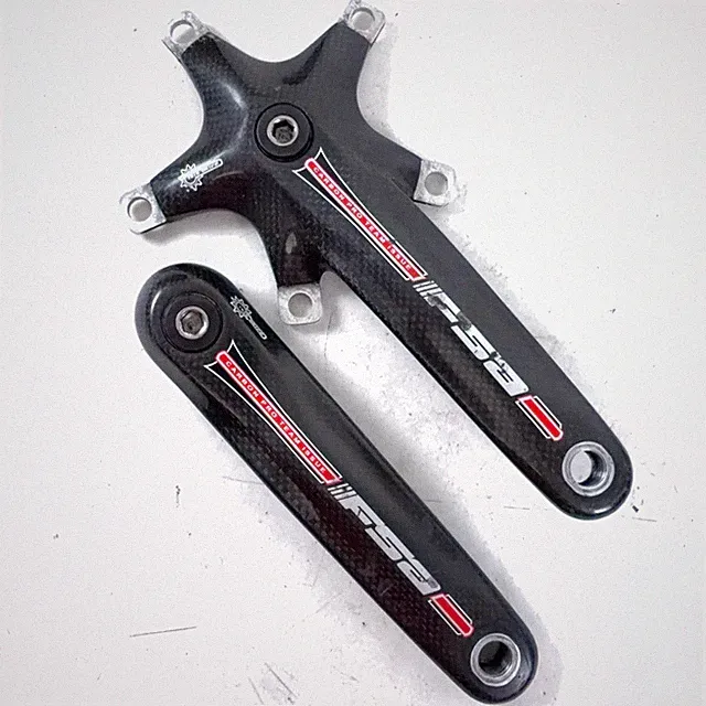 FSA Carbon PRO Team Issue Crank Set 172.5mm Arms ISIS Drive Road Bike 130BCD