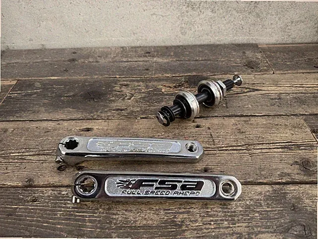 FSA CK-73 Bmx 175 Crank Set Mid School Vintage Bmx 3 Piece RARE