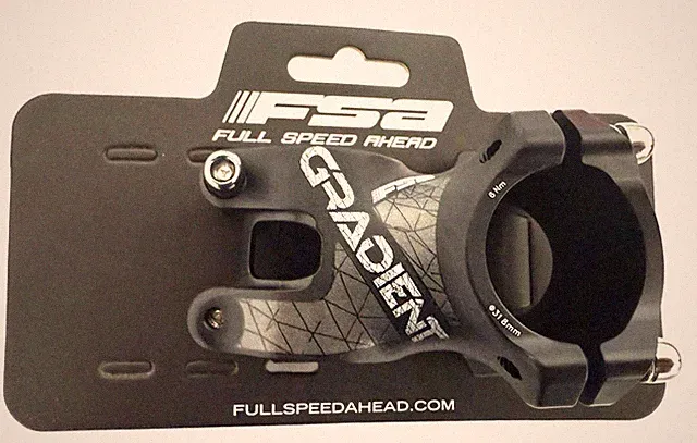 FSA Full Speed Ahead Gradient Threadless Stem 31.8mm 45mm +/-6 Deg 1 1/8" New