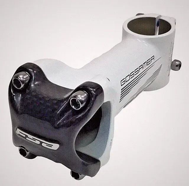 FSA Gossamer Pro Stem 100mm ±6° 31.8mm Carbon Faceplate White Alloy 161g