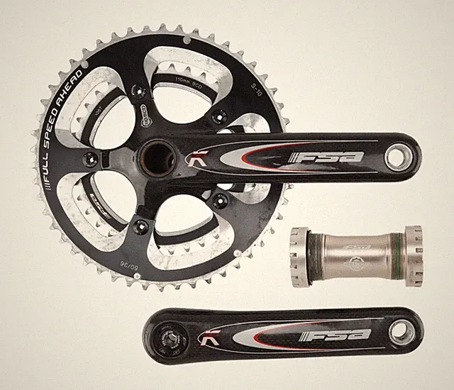 FSA K-Force 2 x 10 Speed Carbon Road Bike Crankset 175mm 50/36T Compact 110 BCD