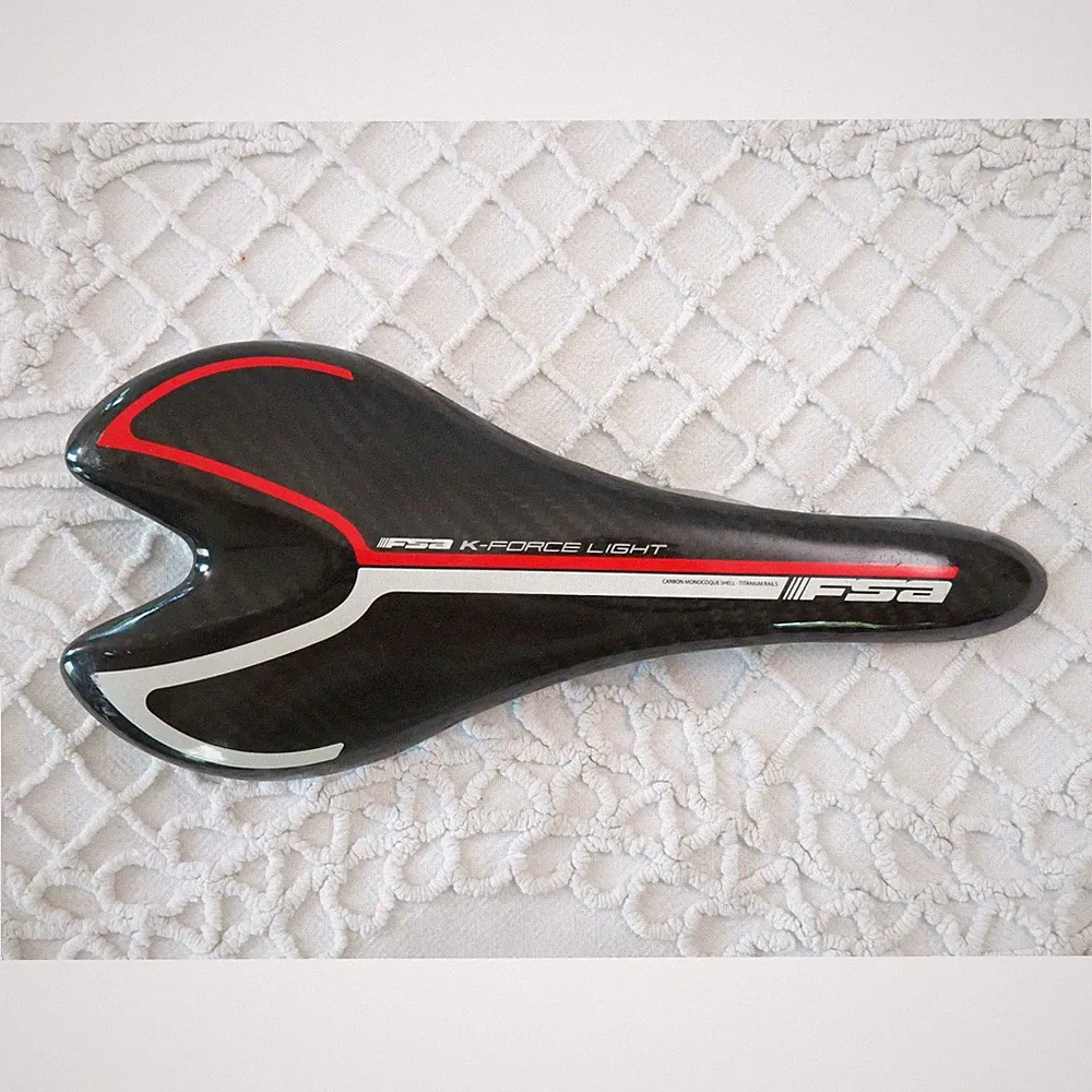 FSA K-Force Light Carbon Monocoque Bicycle Saddle Titanium Rails V6208 Bike Seat