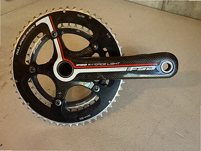 FSA K-Force Super Light Hollow-Carbon Road Bike Crankset - 172.5mm - 53/39T