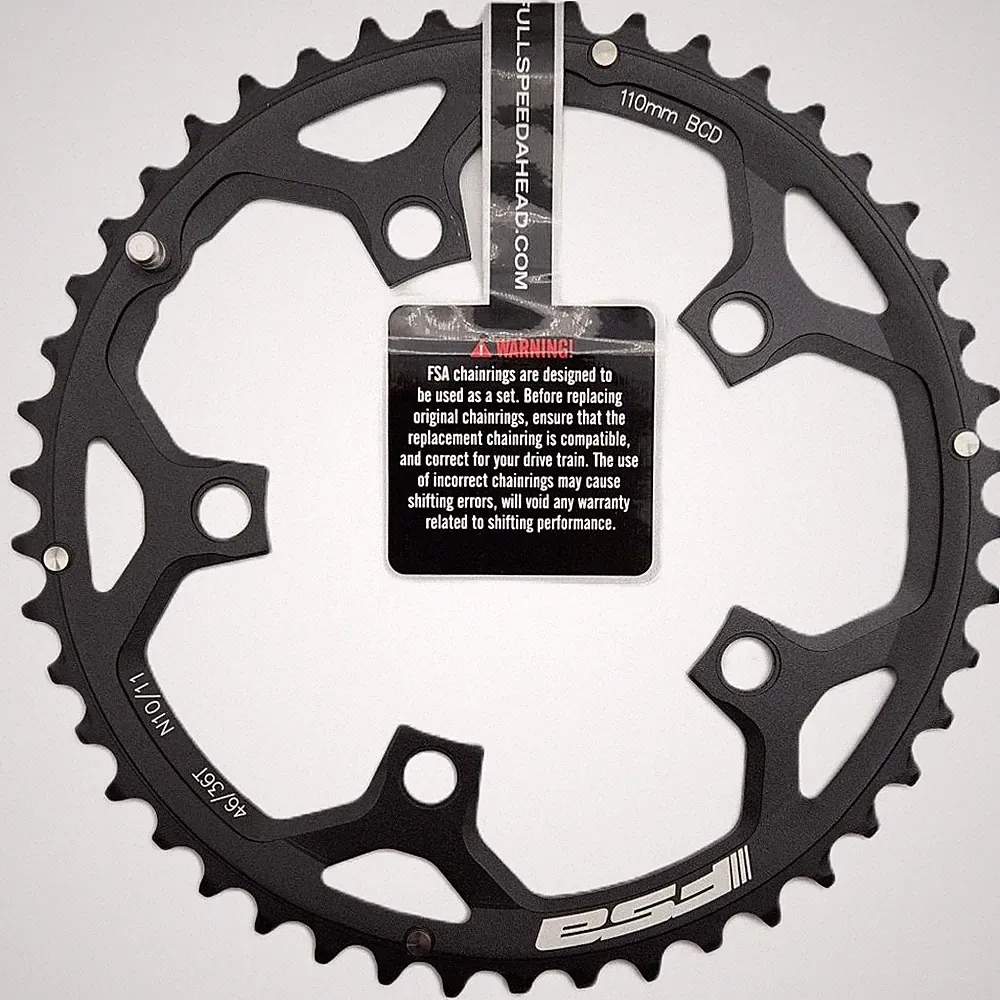 FSA Pro Road 46T 110mm BCD Bicycle Chainring Alloy Black N11