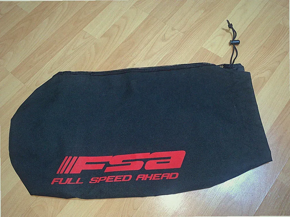 FSA Road Bike Handlebar Race / Parts Bag Bicycle Canvas Mesh Black Red