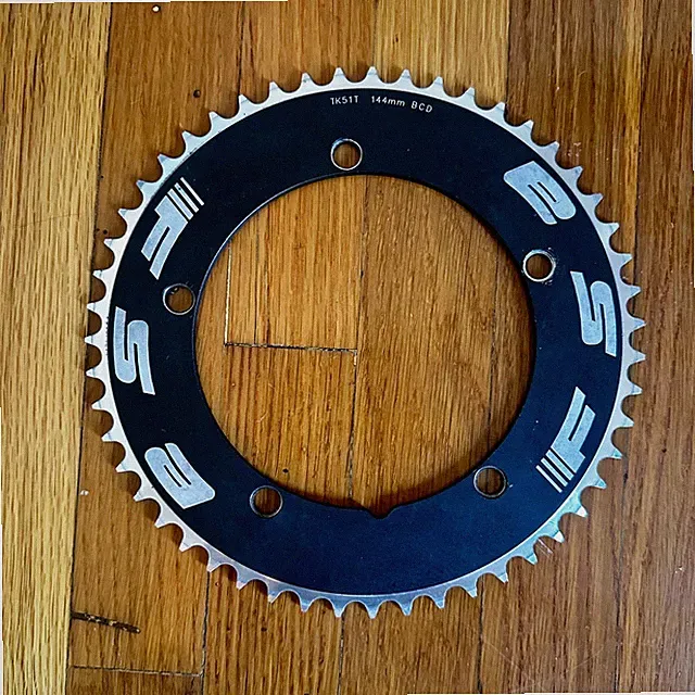 FSA TK51T Track Chainring 50T 144mm BCD 1/8 Fixed Gear Velodrome Black