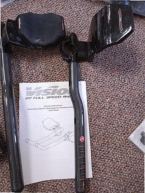Vision by FSA Carbon Pro Clip-On Aero Handlebar Extensions 230mm