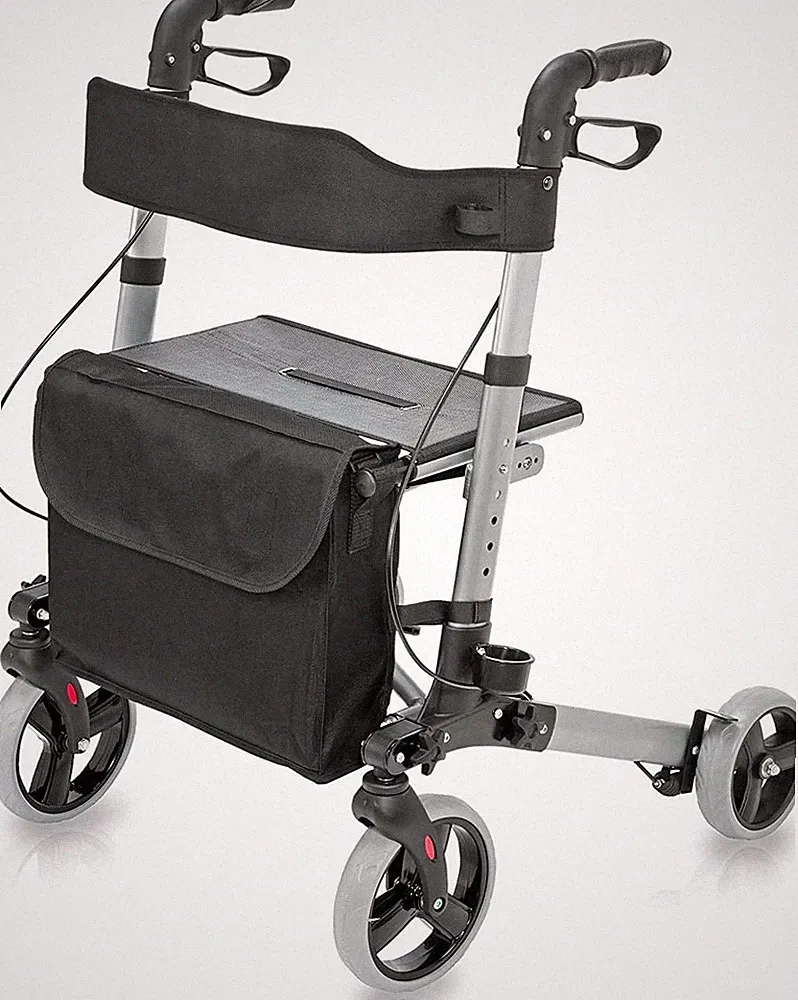 Walker Rollator W/ Seat & Backrest Adjustable Handle Height FSA HSA Eligible
